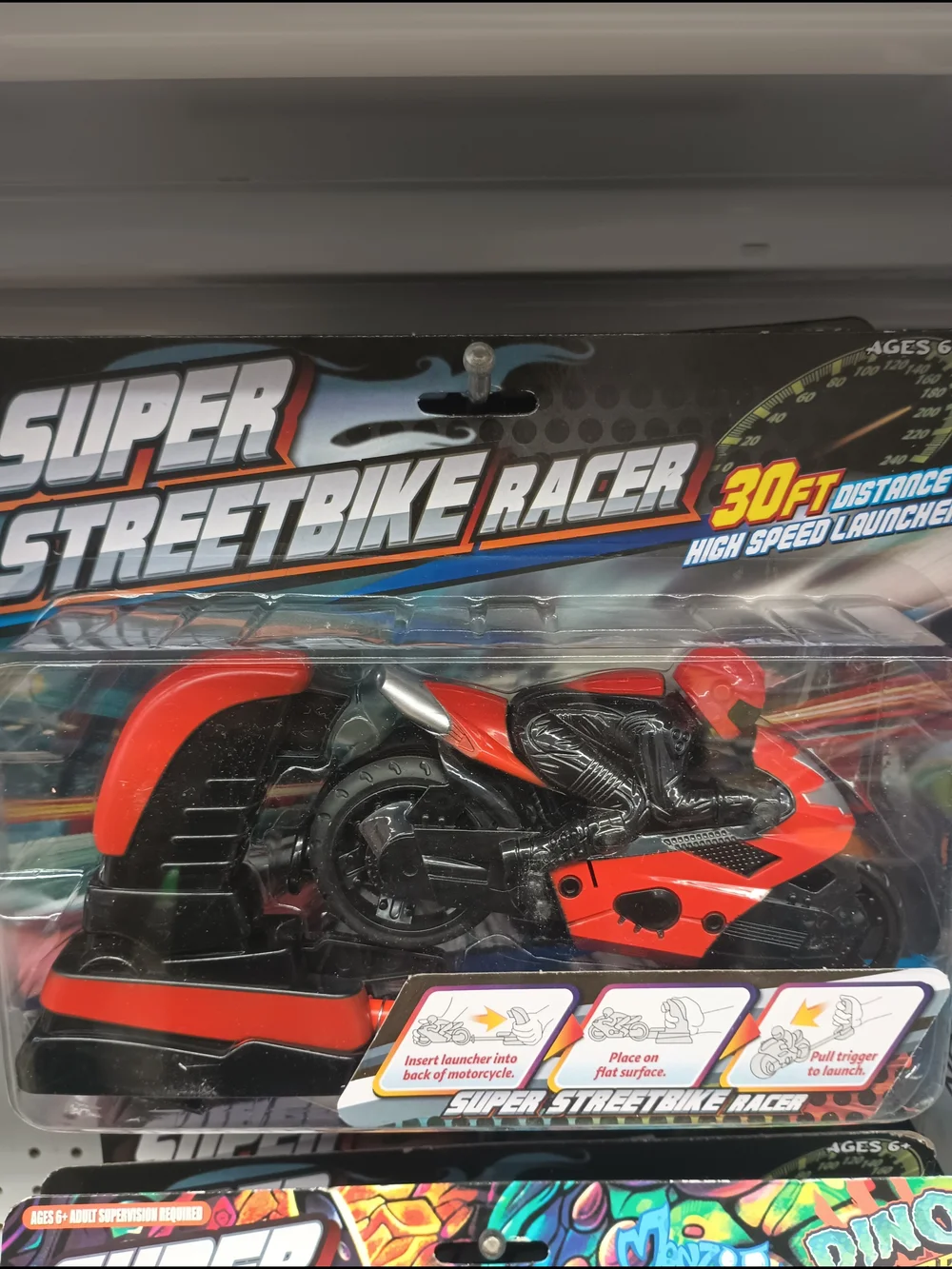 Red Launcher Motorcycle Toy